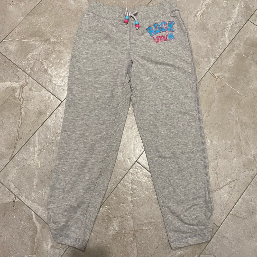 Kids Derek Heart Girls Gray Grey Fleece Sweatpants Joggers XL Size 14